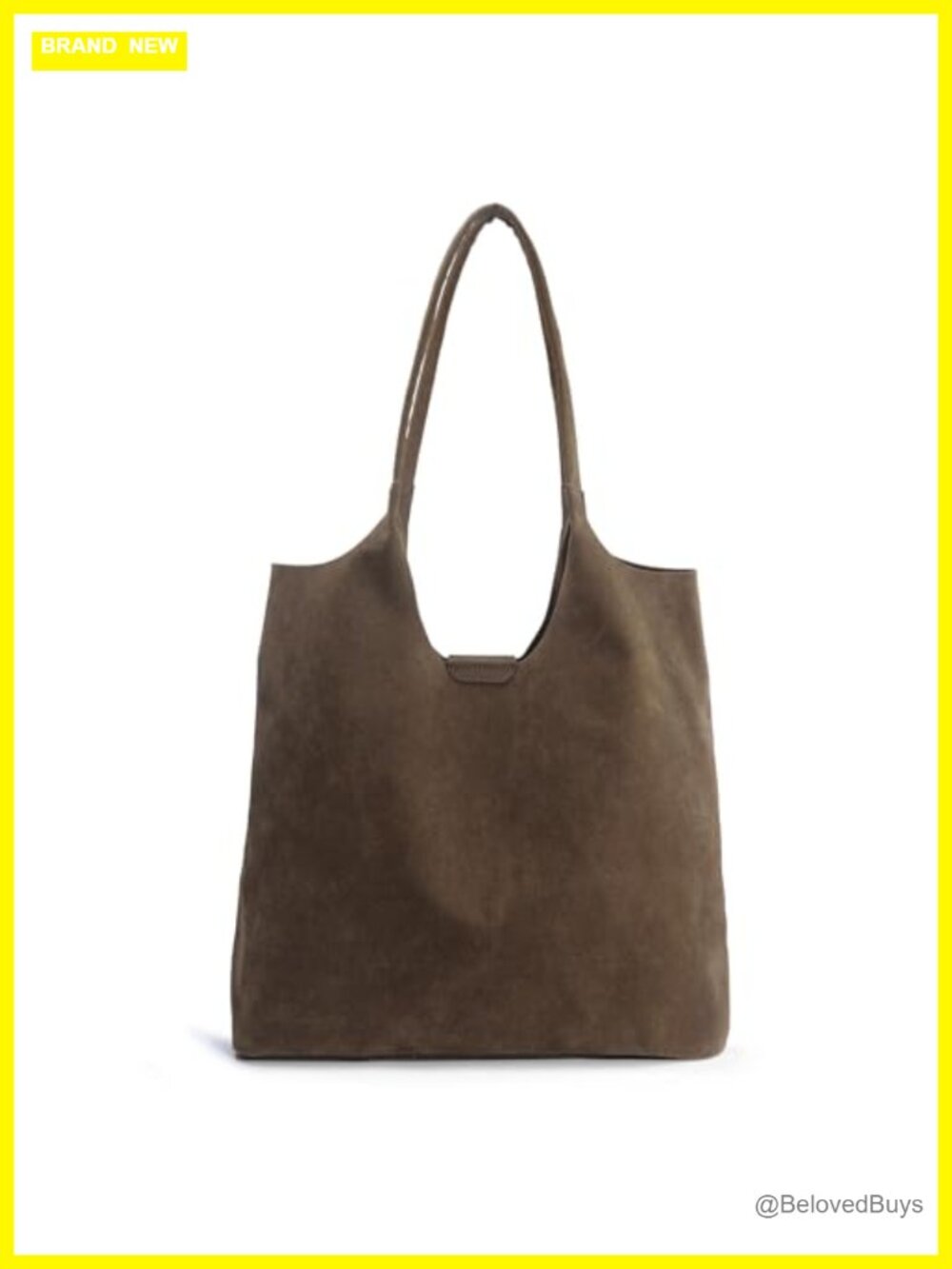 Soft Faux Suede Tote Bag